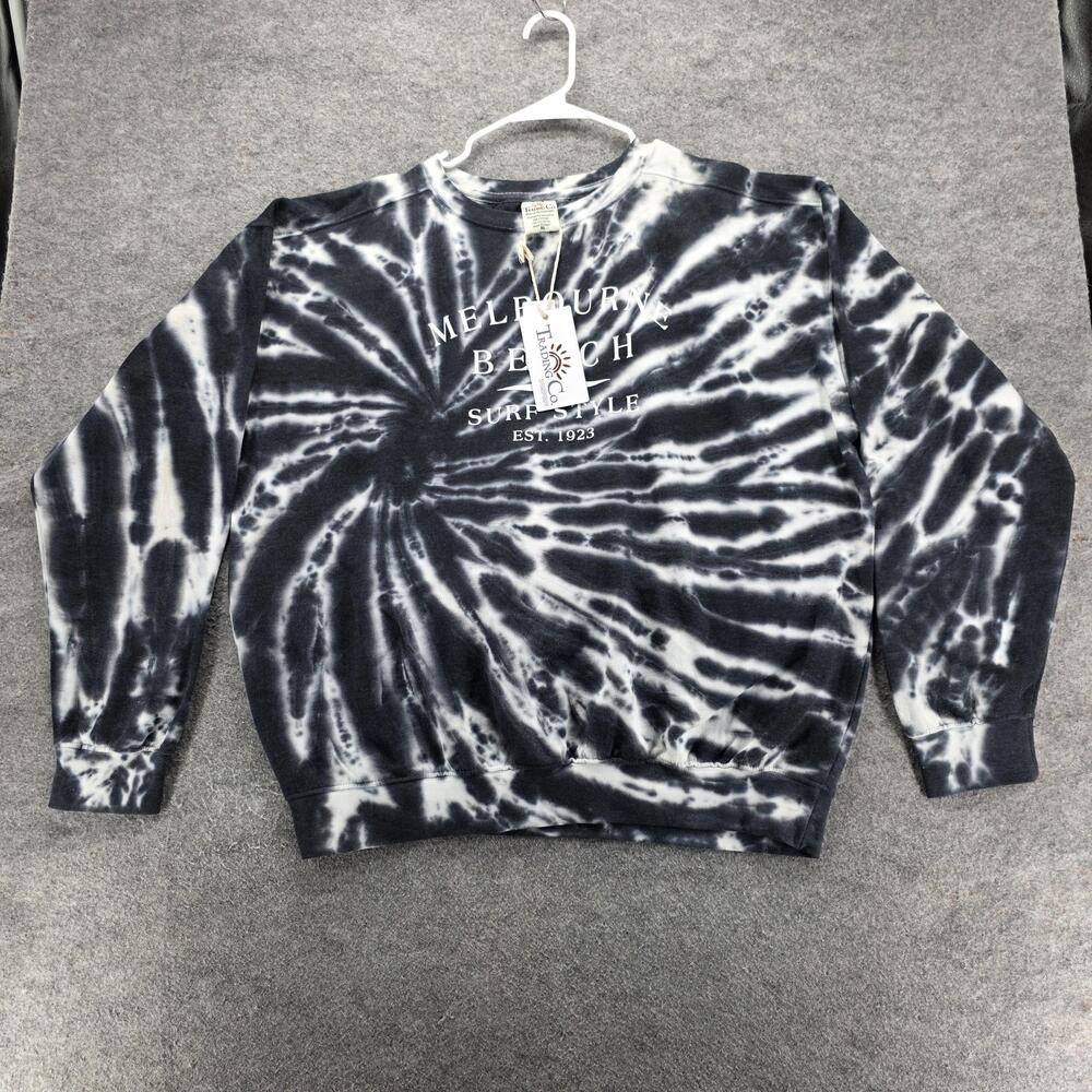 Trading Co Sweatshirt Mens XL Tie Dye Melbourne Beach Surf Crewneck Pullover
